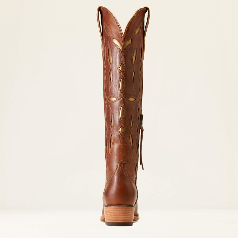 Chic Brown Ariat Saylor Stretchfit Western Boot | 45BYSPHJX