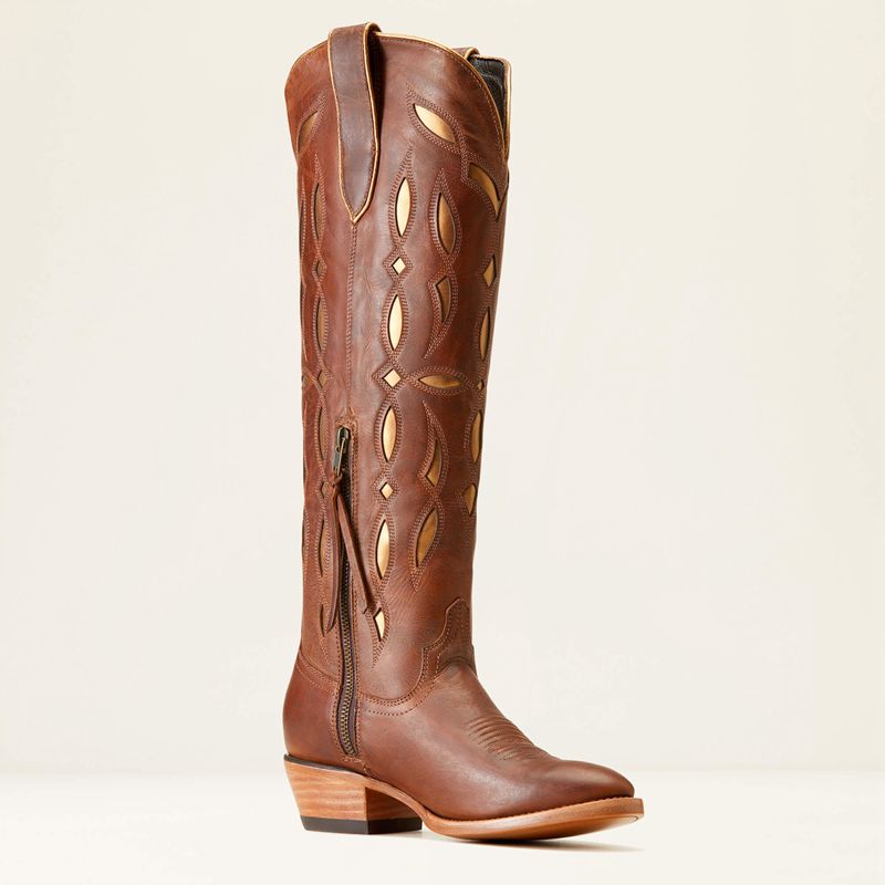 Chic Brown Ariat Saylor Stretchfit Western Boot | 45BYSPHJX