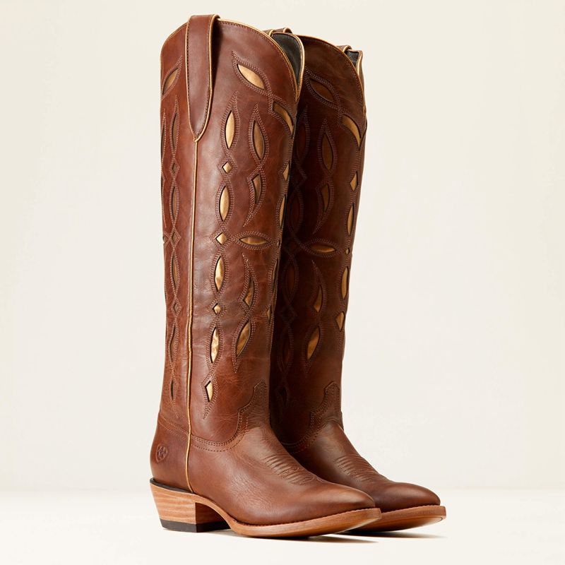 Chic Brown Ariat Saylor Stretchfit Western Boot | 45BYSPHJX