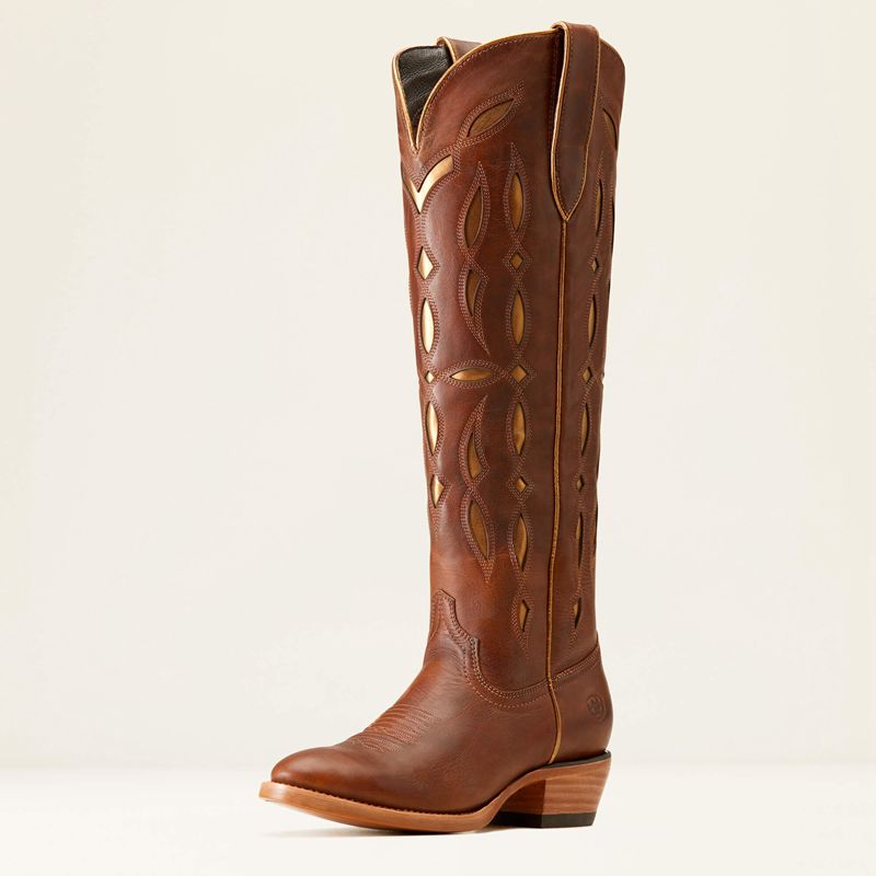 Chic Brown Ariat Saylor Stretchfit Western Boot | 45BYSPHJX