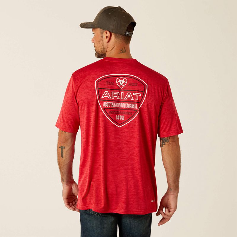 Chili Pepper Ariat Charger Crestline T-Shirt | 08YCJQKMD