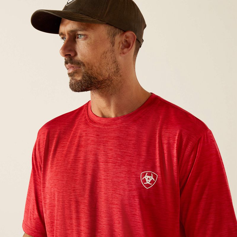 Chili Pepper Ariat Charger Crestline T-Shirt | 08YCJQKMD