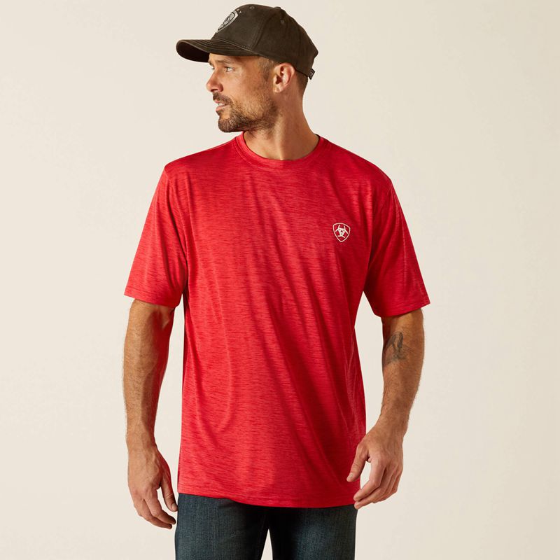 Chili Pepper Ariat Charger Crestline T-Shirt | 08YCJQKMD