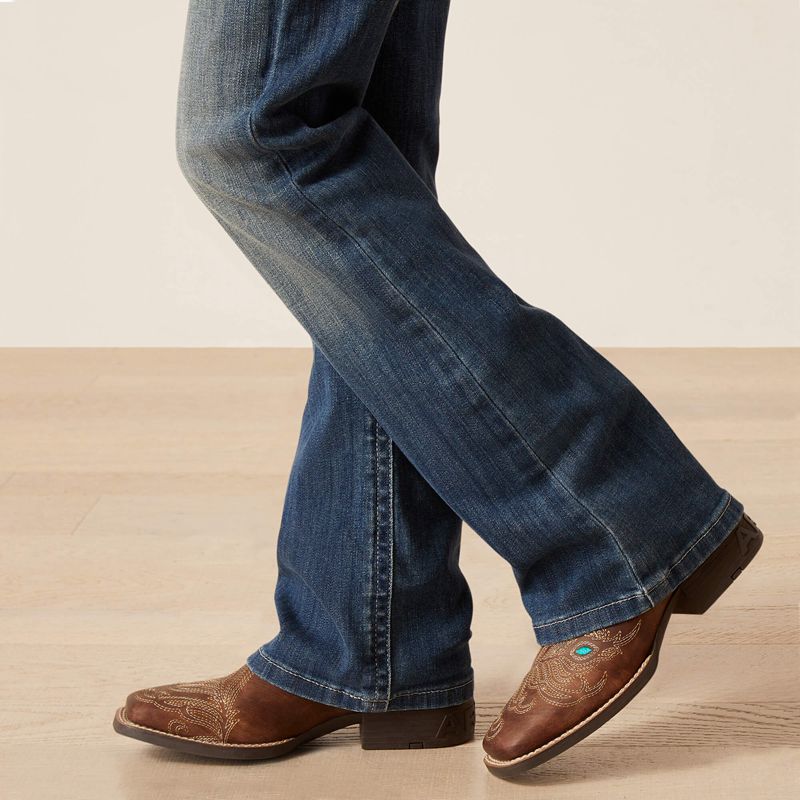 Chill Blue Ariat R.E.A.L. Clover Boot Cut | 75OWQCELJ