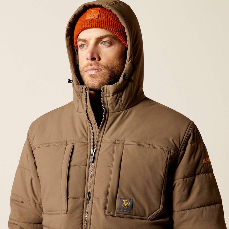 Chocolate Chip Ariat Rebar Winter Valiant Ripstop Insulated Jacket | 69ONZXUIQ