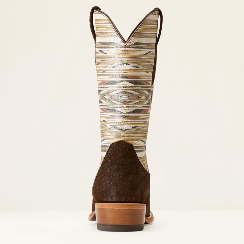 Chocolate Hippo Print Ariat Futurity Chimayo Western Boot | 19JQKEVSM