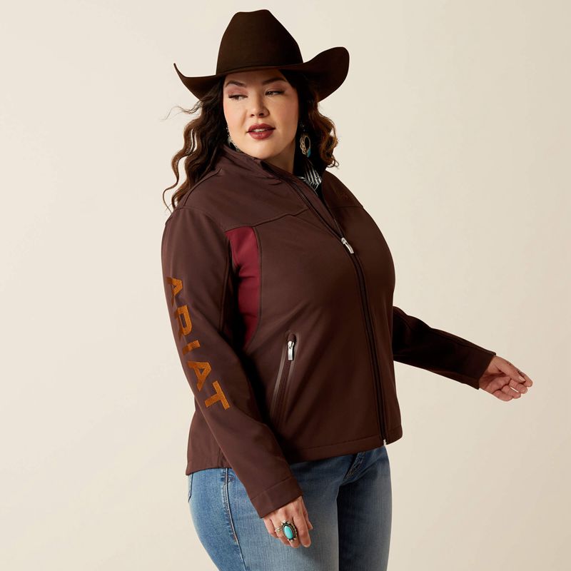 Chocolate Plum/Tawny Port Ariat New Team Softshell Jacket | 30ITEDRUA