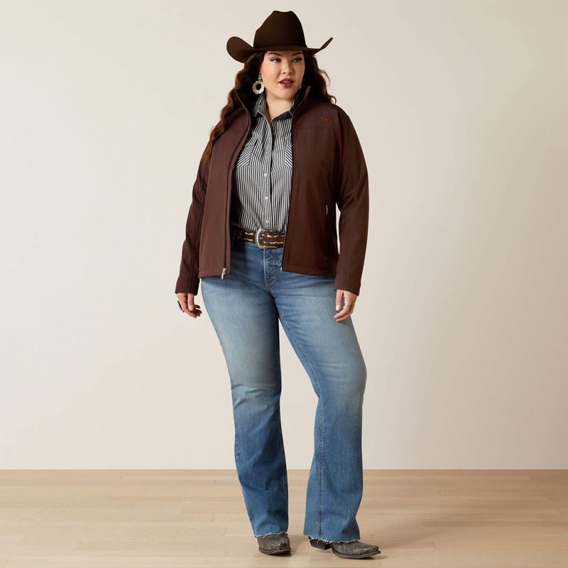 Chocolate Plum/Tawny Port Ariat New Team Softshell Jacket | 30ITEDRUA