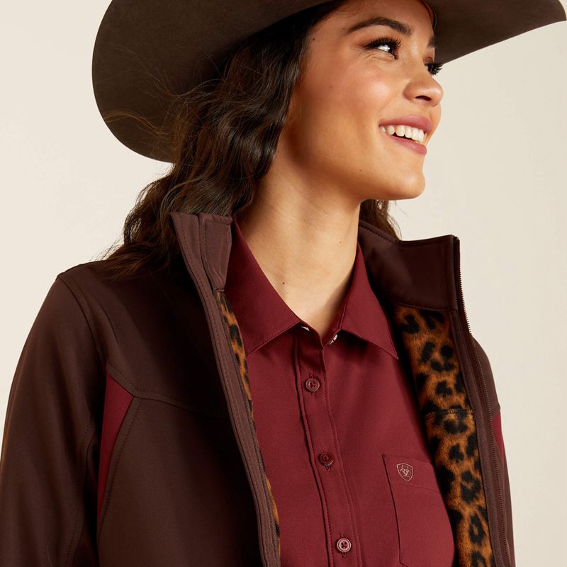 Chocolate Plum/Tawny Port Ariat New Team Softshell Jacket | 30ITEDRUA