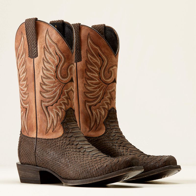 Chocolate Python Ariat Circuit High Stepper Python Cowboy Boot | 89WFKCBYA