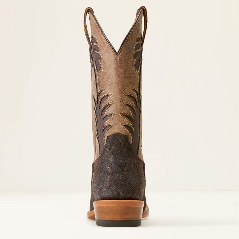 Chocolate Snake Print Ariat High Stepper Sendero Western Boot | 70JLXZKYM