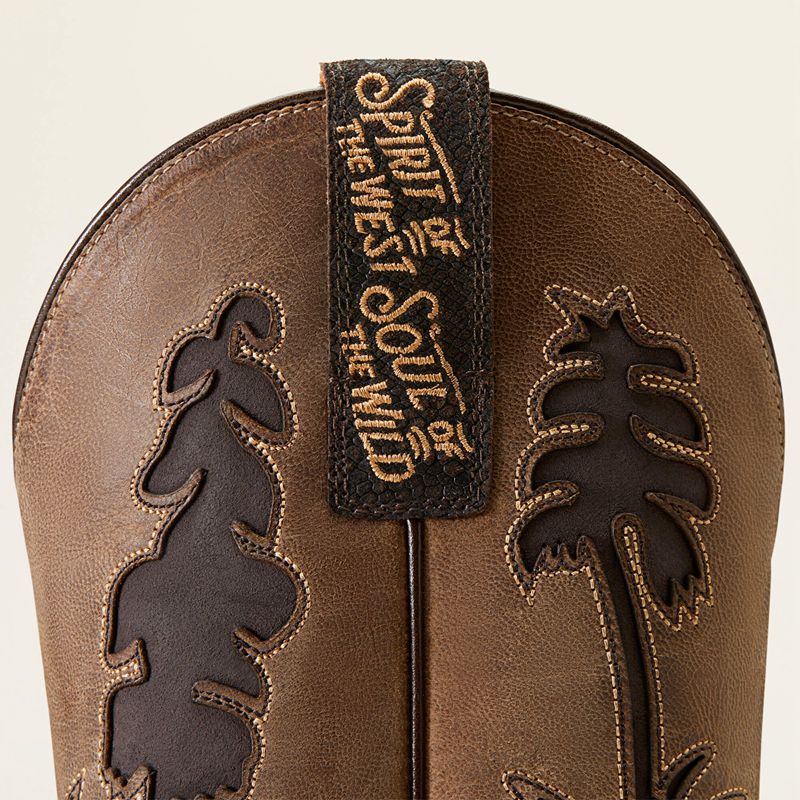 Chocolate Snake Print Ariat High Stepper Sendero Western Boot | 70JLXZKYM