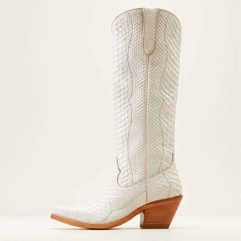 Classic White Python Ariat Sterling Emery Stretchfit Western Boot | 70QGOEBNT