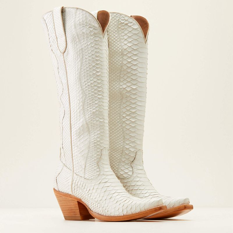 Classic White Python Ariat Sterling Emery Stretchfit Western Boot | 70QGOEBNT