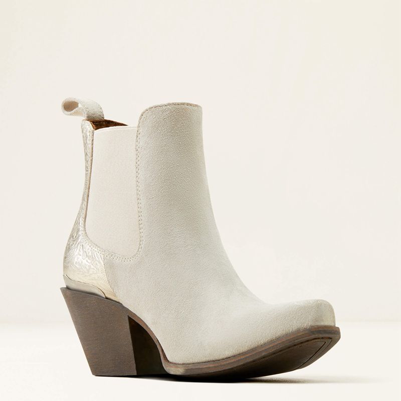 Cloud White Suede/Embossed Pearl Ariat Bradley Western Boot | 25MTUGKCH