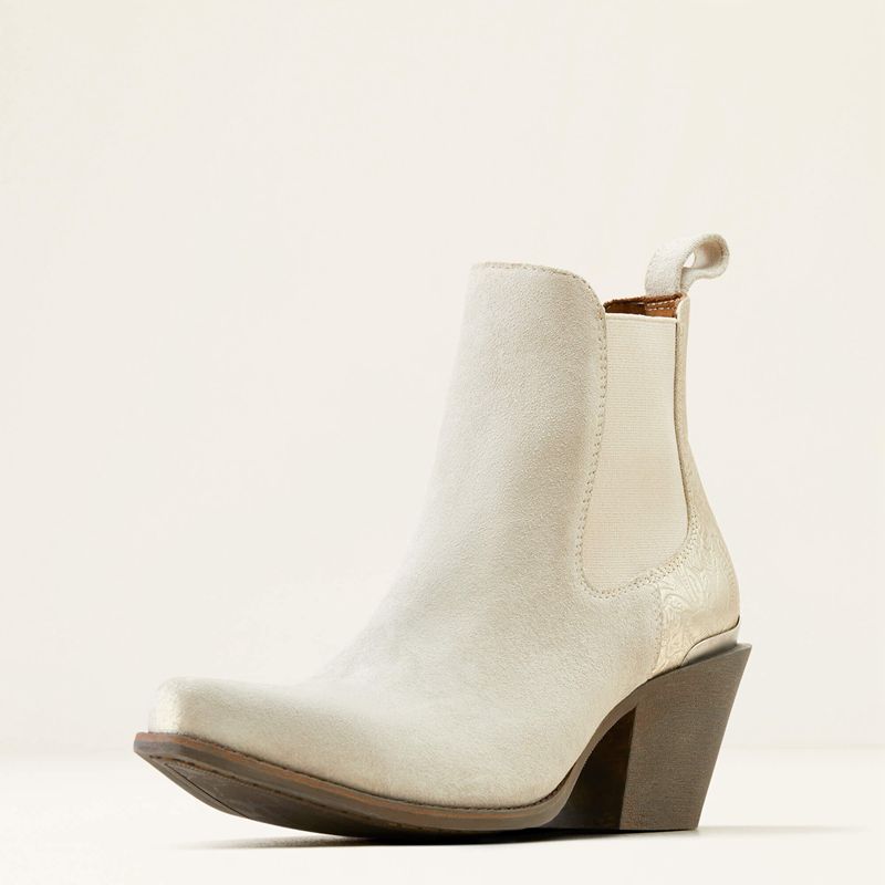 Cloud White Suede/Embossed Pearl Ariat Bradley Western Boot | 25MTUGKCH