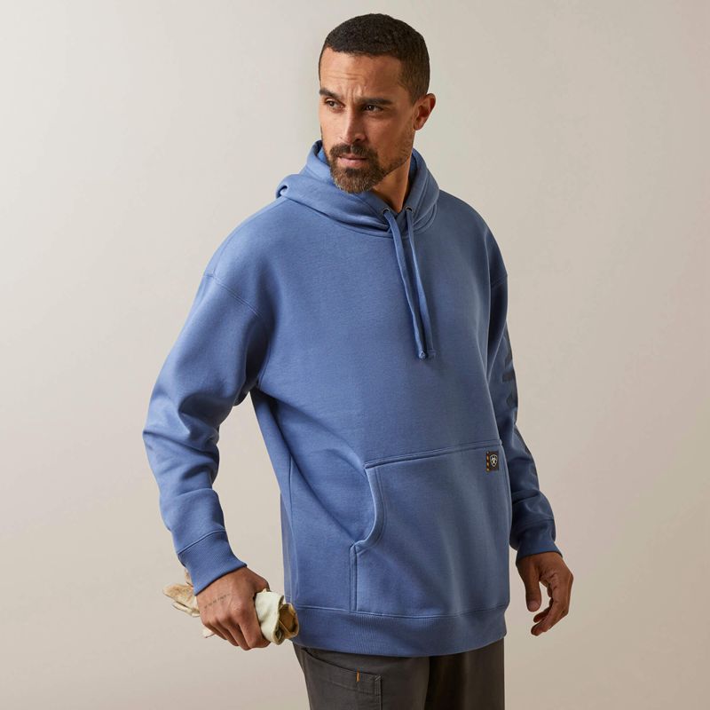 Coastal Fjord Ariat Rebar Graphic Hoodie | 35RFTHMUQ