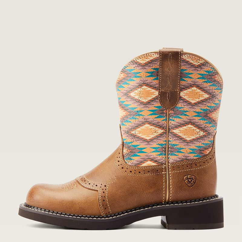 Coastal Tan/ Blanket Print Ariat Fatbaby Heritage Farrah Western Boot | 89MZVKDHU