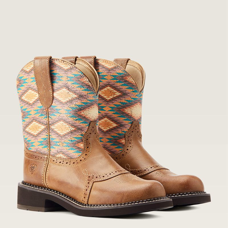 Coastal Tan/ Blanket Print Ariat Fatbaby Heritage Farrah Western Boot | 89MZVKDHU