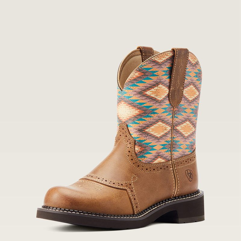 Coastal Tan/ Blanket Print Ariat Fatbaby Heritage Farrah Western Boot | 89MZVKDHU