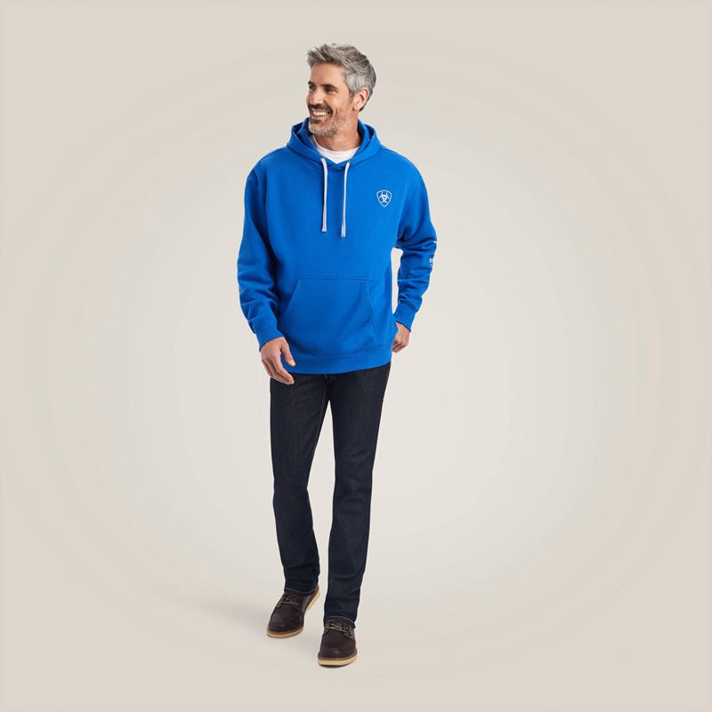 Cobalt Ariat Logo Hoodie | 84CDRVYPN