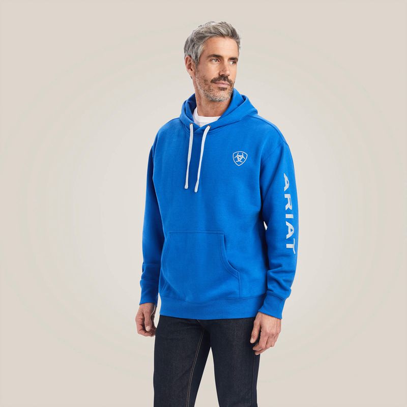 Cobalt Ariat Logo Hoodie | 84CDRVYPN