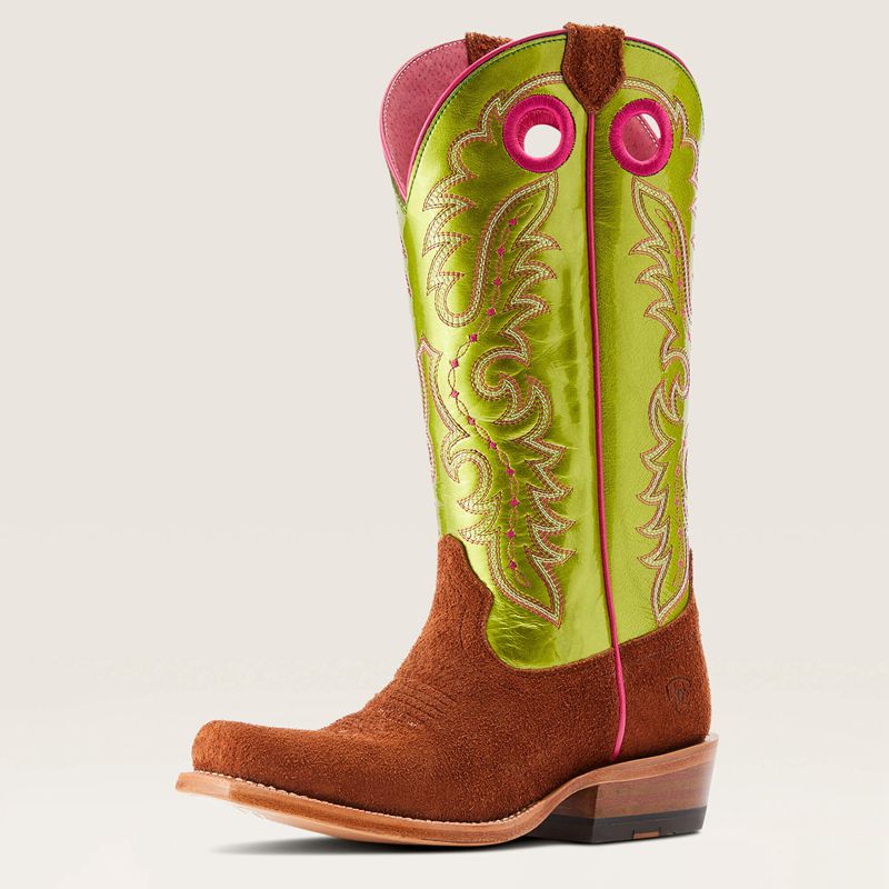 Cognac Roughout Ariat Futurity Boon Western Boot | 16RCUZMLO