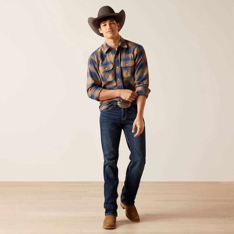 Comb Honey Ariat Hershel Retro Fit Shirt | 14ZSFEBYH