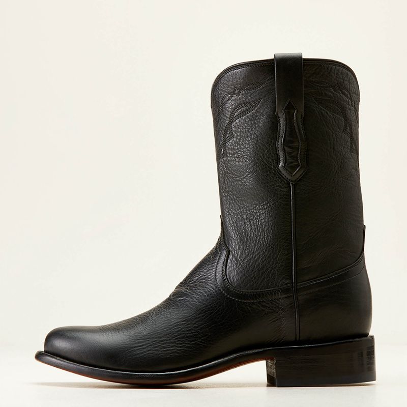 Cool Black Bison Ariat Bench Made Clanton Western Boot | 05HYDCKIF