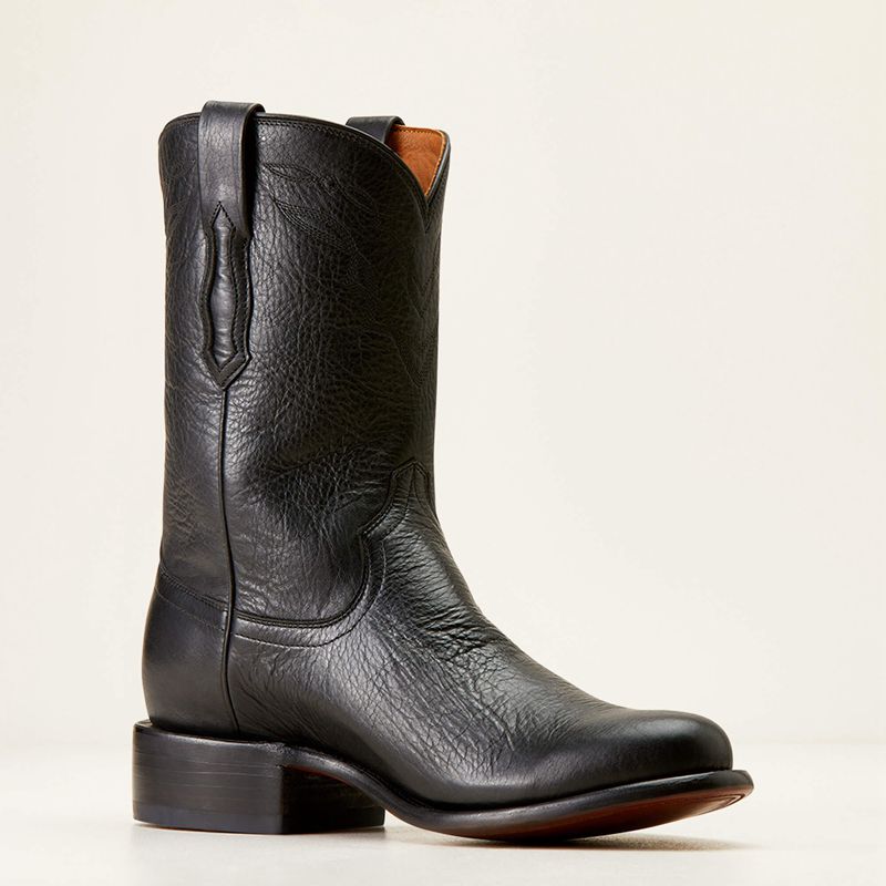 Cool Black Bison Ariat Bench Made Clanton Western Boot | 05HYDCKIF