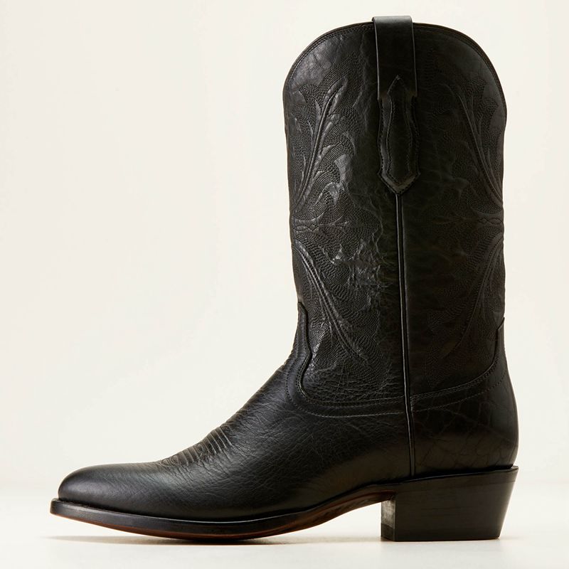 Cool Black Bison Ariat Bench Made James Western Boot | 89WASYEKT