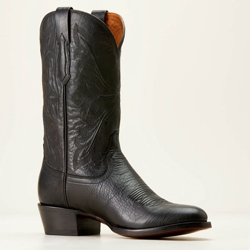 Cool Black Bison Ariat Bench Made James Western Boot | 89WASYEKT