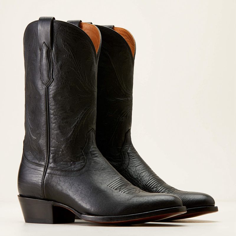 Cool Black Bison Ariat Bench Made James Western Boot | 89WASYEKT