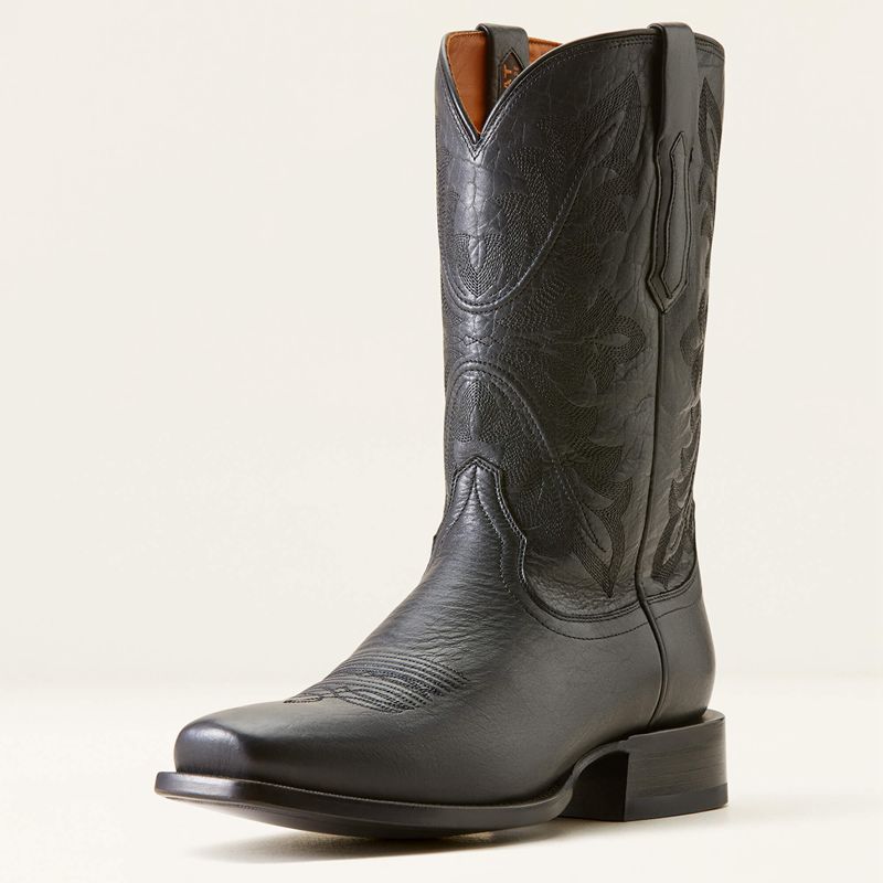 Cool Black Bison Ariat Bench Made Stilwell Cowboy Boot | 59XQGRTSJ