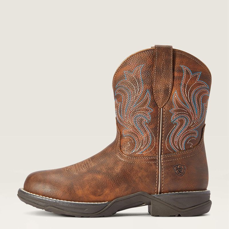 Copper Kettle Ariat Anthem Round Toe Shortie Western Boot | 58LSUHWIQ