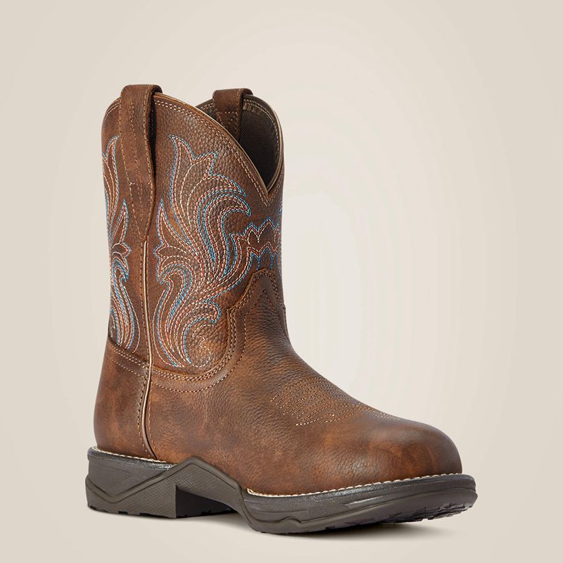 Copper Kettle Ariat Anthem Round Toe Shortie Western Boot | 58LSUHWIQ