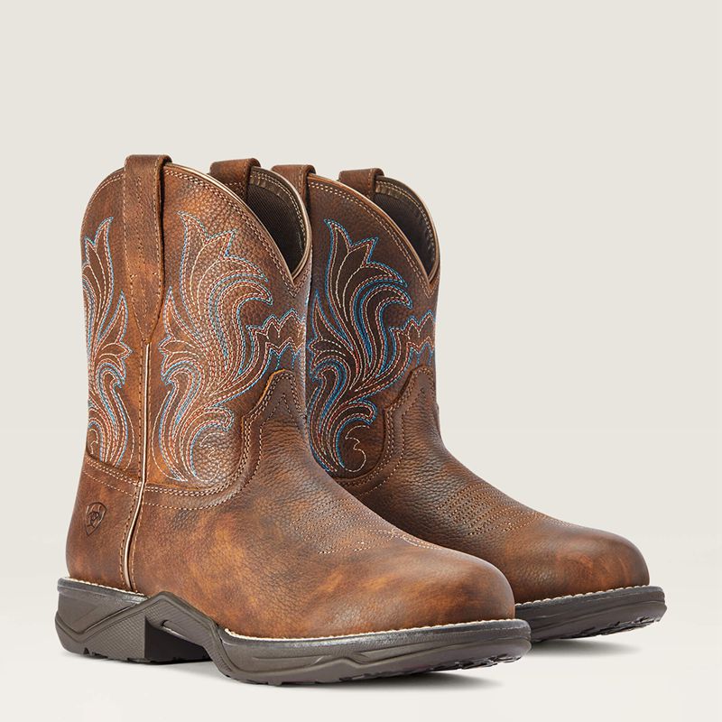 Copper Kettle Ariat Anthem Round Toe Shortie Western Boot | 58LSUHWIQ