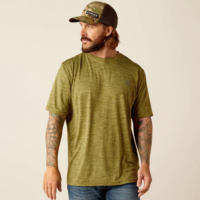 Cotton Sage Ariat Charger Basic T-Shirt | 18LTXOIYS