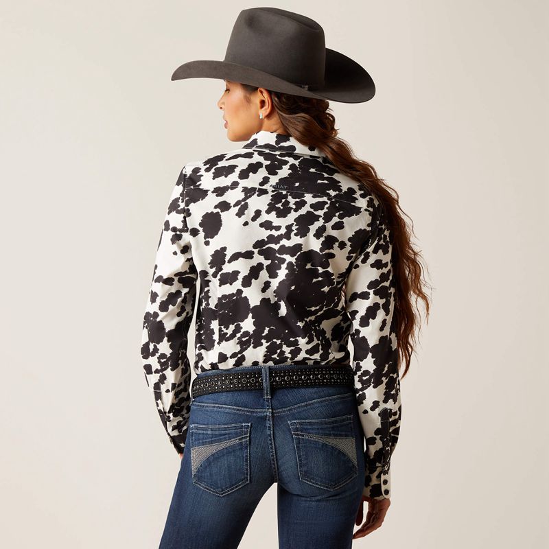 Cow Ariat Team Kirby Stretch Shirt | 90ZCSLAND