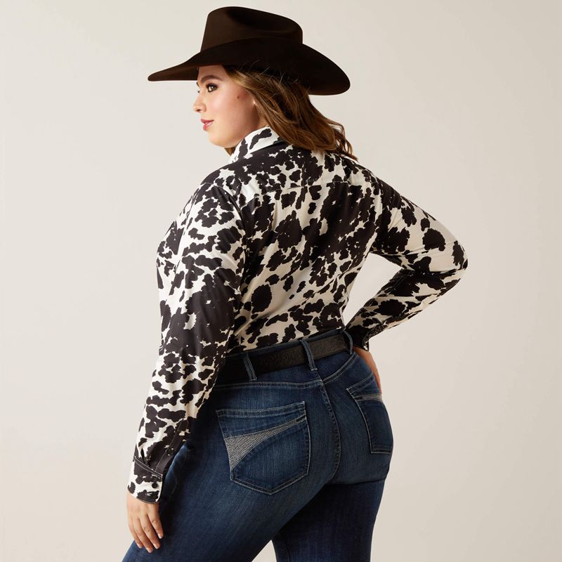 Cow Ariat Team Kirby Stretch Shirt | 90ZCSLAND