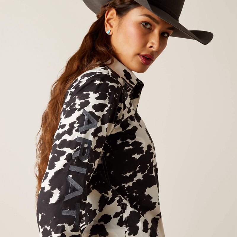 Cow Ariat Team Kirby Stretch Shirt | 90ZCSLAND