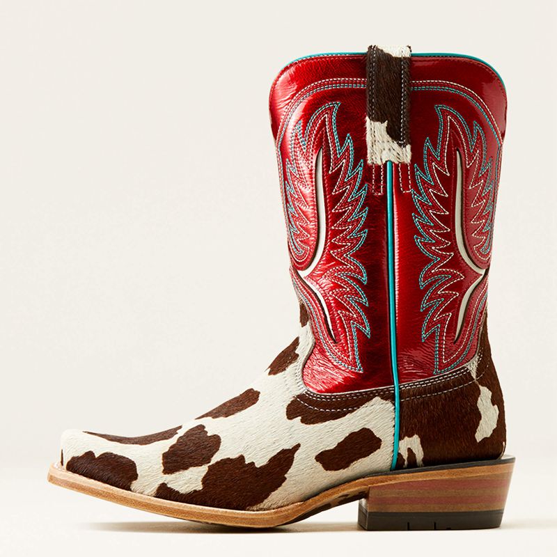 Cowtown Hair On/Ruby Red Patent Ariat Futurity Colt Western Boot | 85LUSZMKI