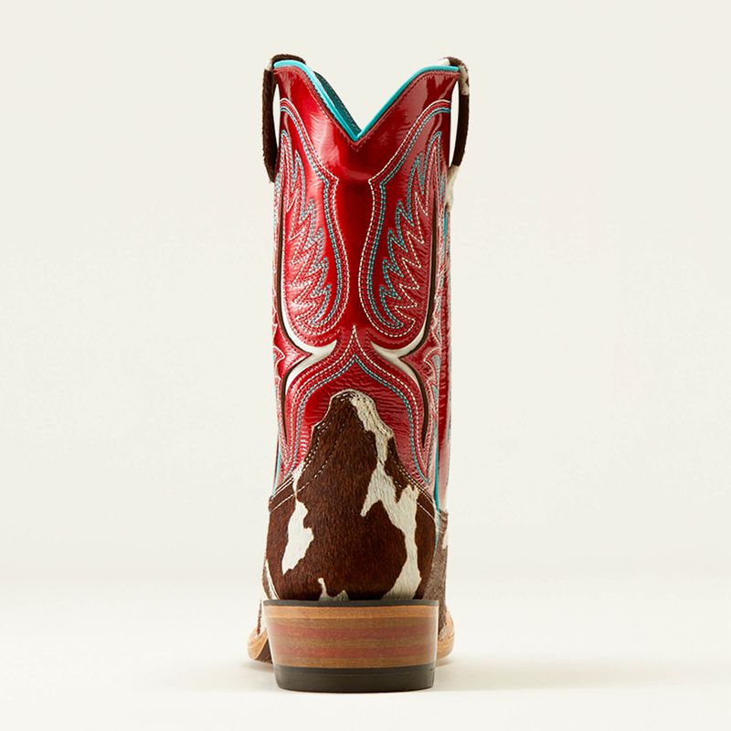 Cowtown Hair On/Ruby Red Patent Ariat Futurity Colt Western Boot | 85LUSZMKI