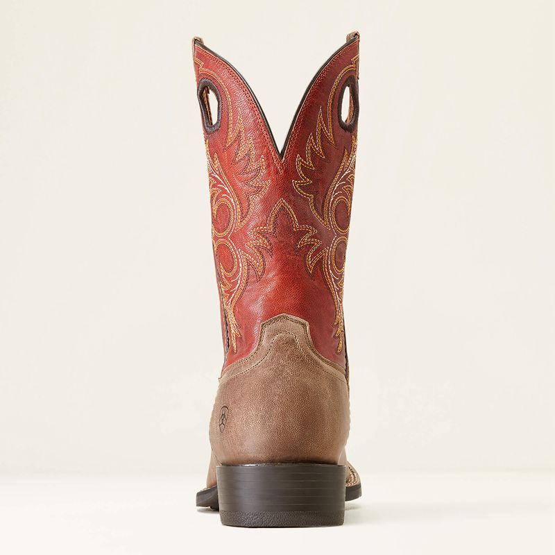 Crazy Crunch Tan Ariat Sport Rodeo Western Boot | 68QUWLOAB