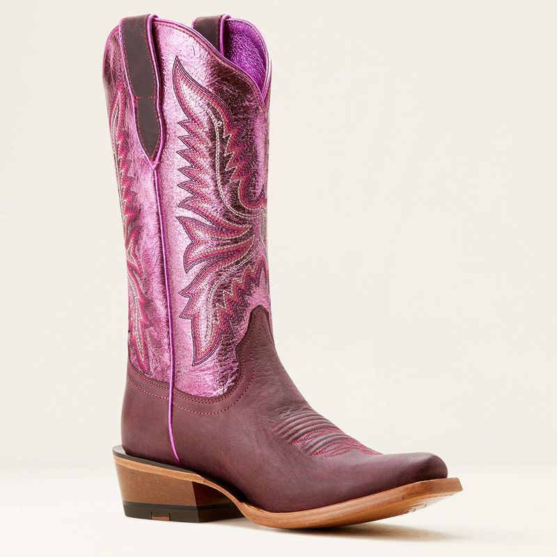 Crimson Grape/Magenta Shine Ariat Futurity Flash Western Boot | 26QIXJBFU