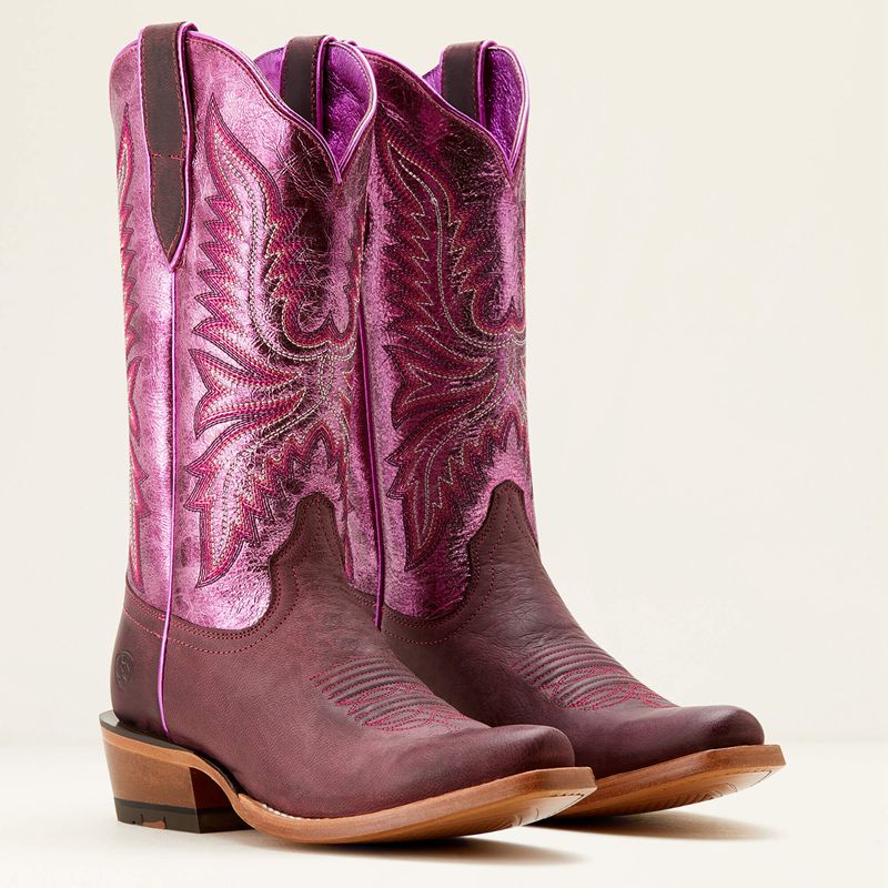 Crimson Grape/Magenta Shine Ariat Futurity Flash Western Boot | 26QIXJBFU