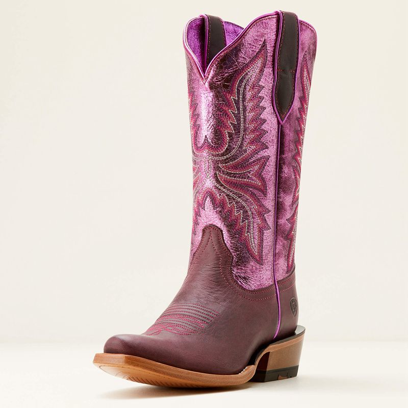 Crimson Grape/Magenta Shine Ariat Futurity Flash Western Boot | 26QIXJBFU