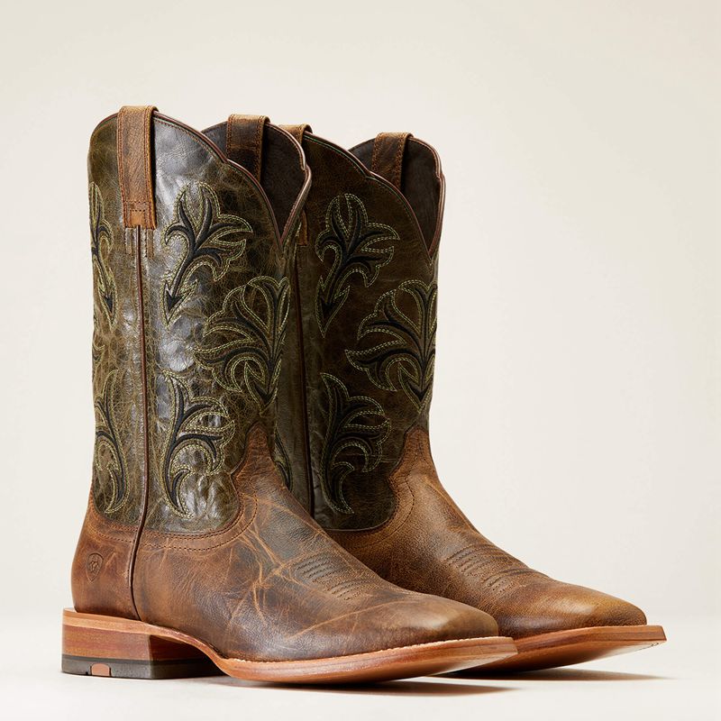 Crinkled Brown Ariat Cowboss Western Boot | 18FIYQXCK