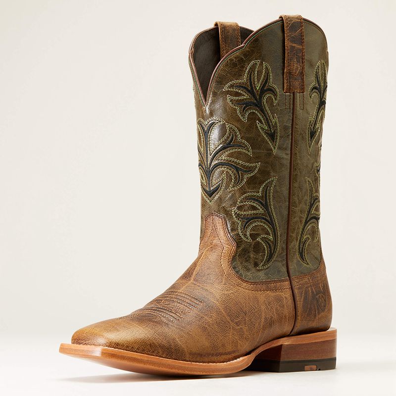 Crinkled Brown Ariat Cowboss Western Boot | 18FIYQXCK