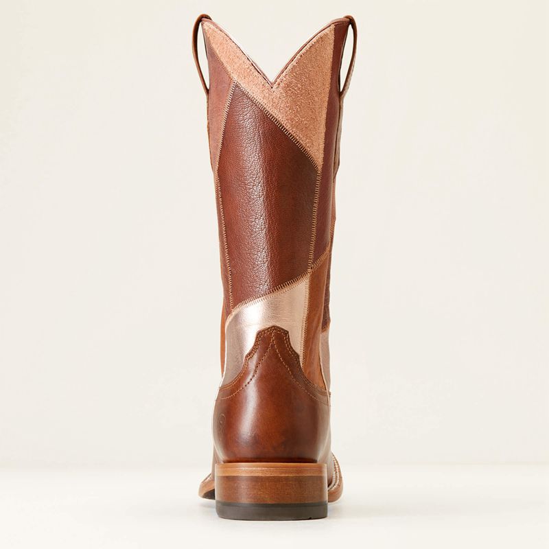 Dapper Tan Ariat Frontier Patchwork Western Boot | 43AKVOIMW